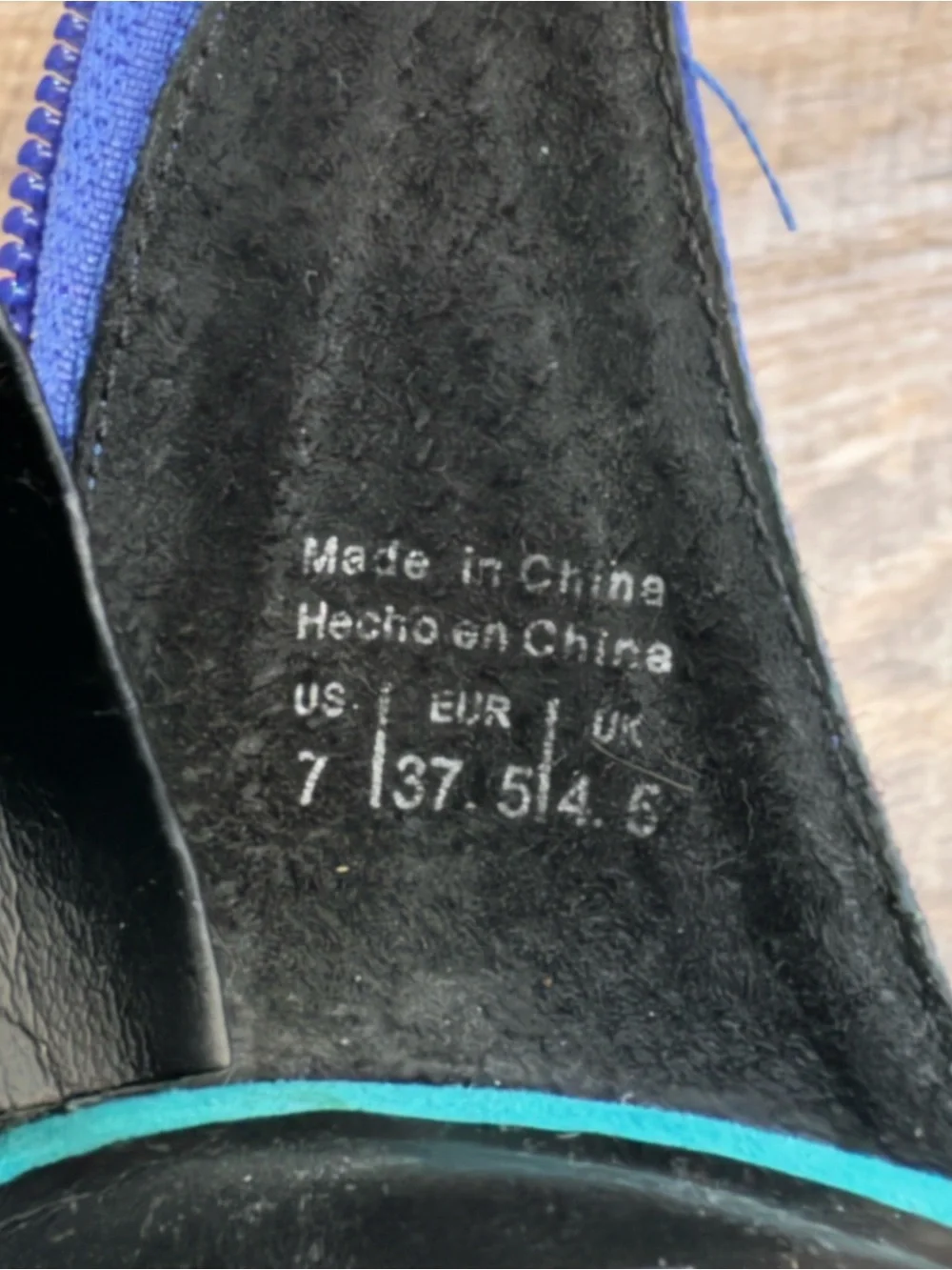ALDO Two-Tone Blue and Teal Suede Ankle Strap Heels